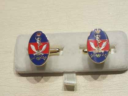 Gurkha Signals enamelled cufflinks - Click Image to Close